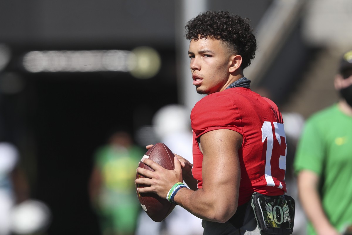 Mario Cristobal says Ty Thompson is ‘as talented as a freshman you’ll see’