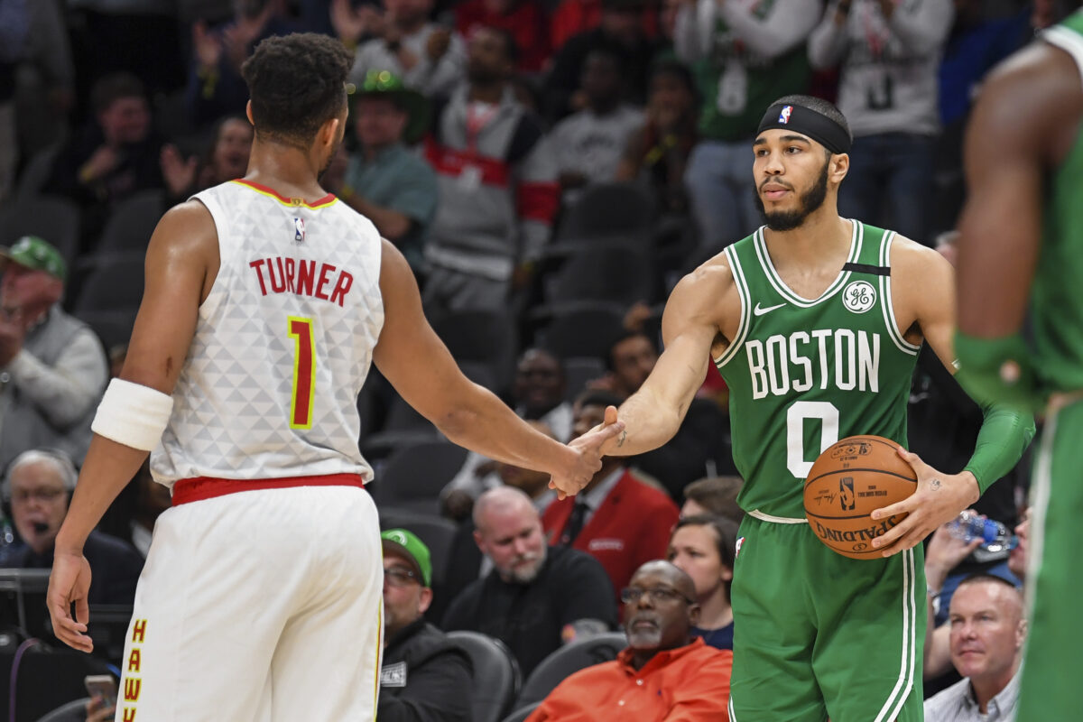 WATCH: Boston Celtics alumnus Evan Turner interrupts Jayson Tatum’s presser after Lakers win