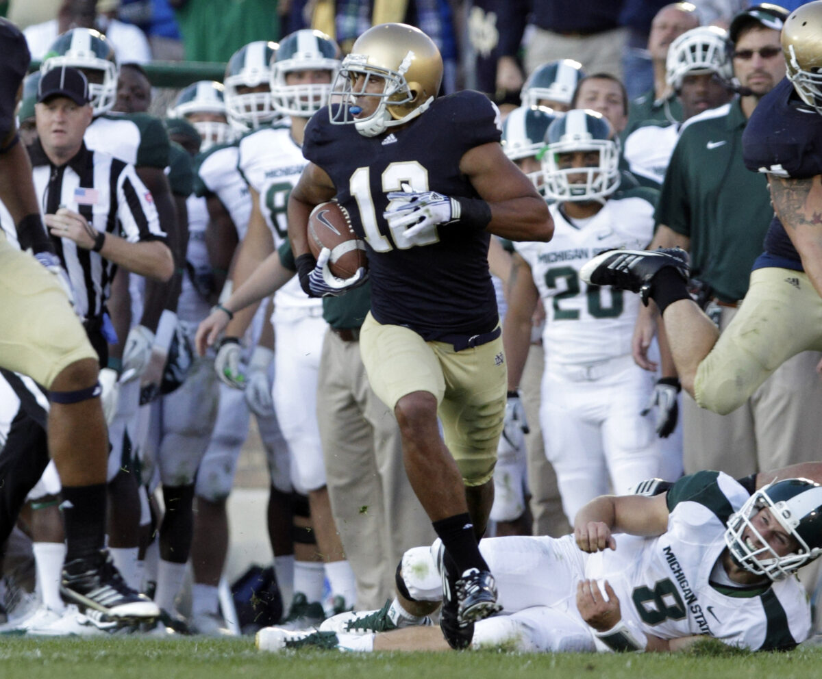 Former Notre Dame standout stymies carjacking at daycare center