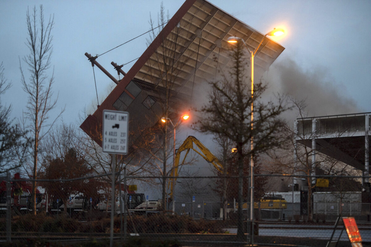 Oregon State implodes west side of Reser Stadium for renovation project
