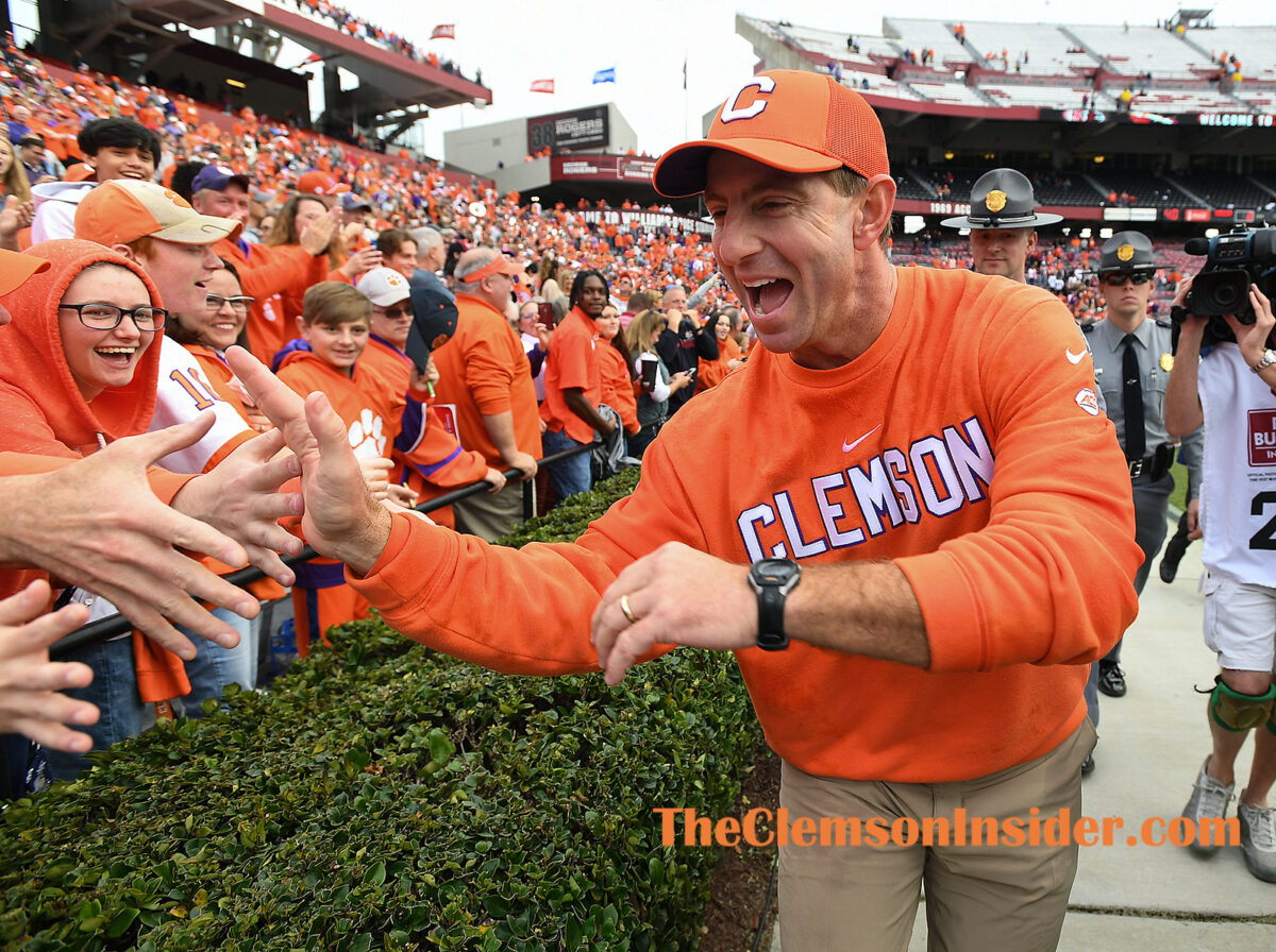 Swinney hits the recruiting trail, stops by school of nation’s No. 1 RB