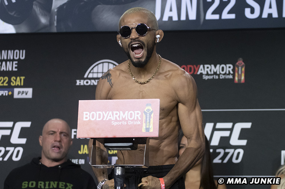 UFC 270 event-night weigh-ins: Deiveson Figueiredo gained over 19 pounds, Ciryl Gane lost two