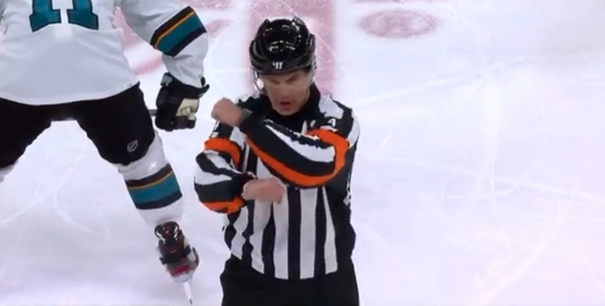 Fan-favorite NHL ref Wes McCauley made yet another hilarious, over-the-top penalty call