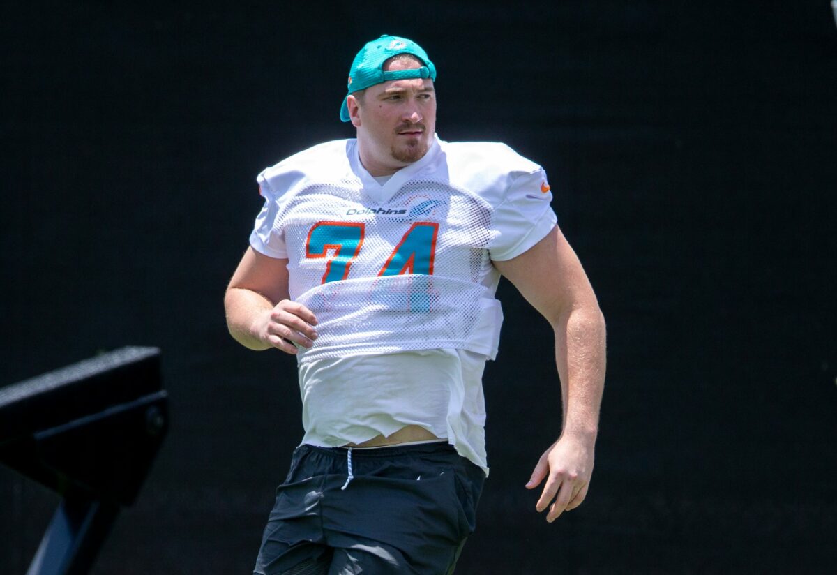 Dolphins fans roasted the team over a tweet about LT Liam Eichenberg
