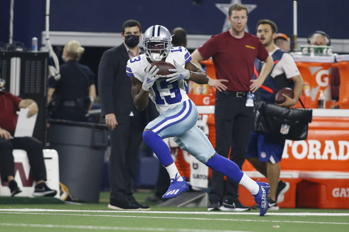 WATCH: Cowboys WR Gallup injures knee on insane TD catch