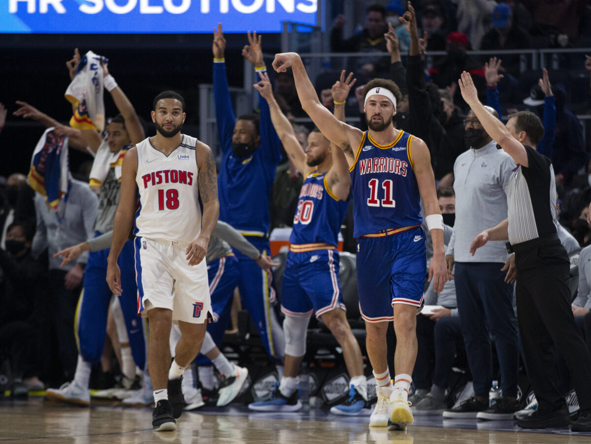 Watch: Klay Thompson sets Chase Center into frenzy with buzzer-beating 3-pointer vs. Pistons