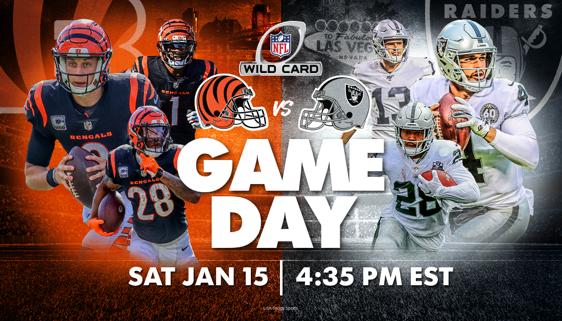 Wild Card Weekend: Las Vegas Raiders vs. Cincinnati Bengals live stream, start time, how to watch the NFL Playoffs