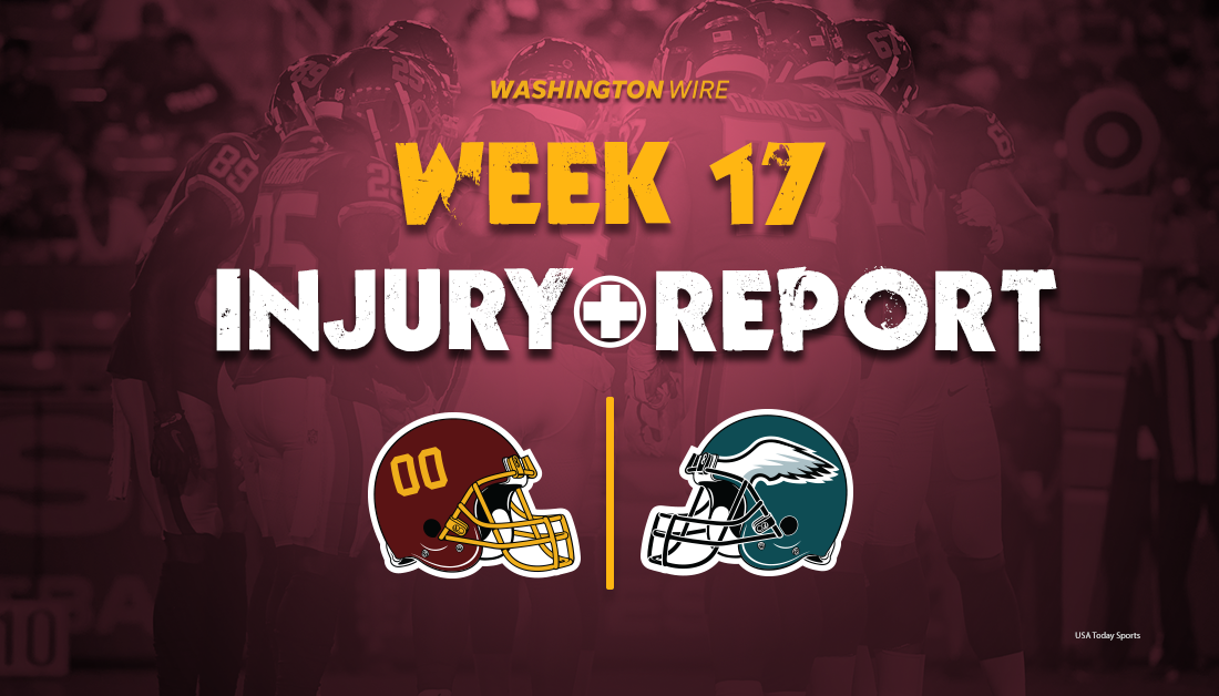 Final injury report for Washington vs. Eagles, Week 17