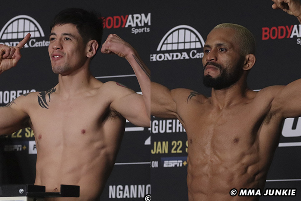 UFC 270 weigh-in video: Brandon Moreno, Deiveson Figueiredo make weight for trilogy fight