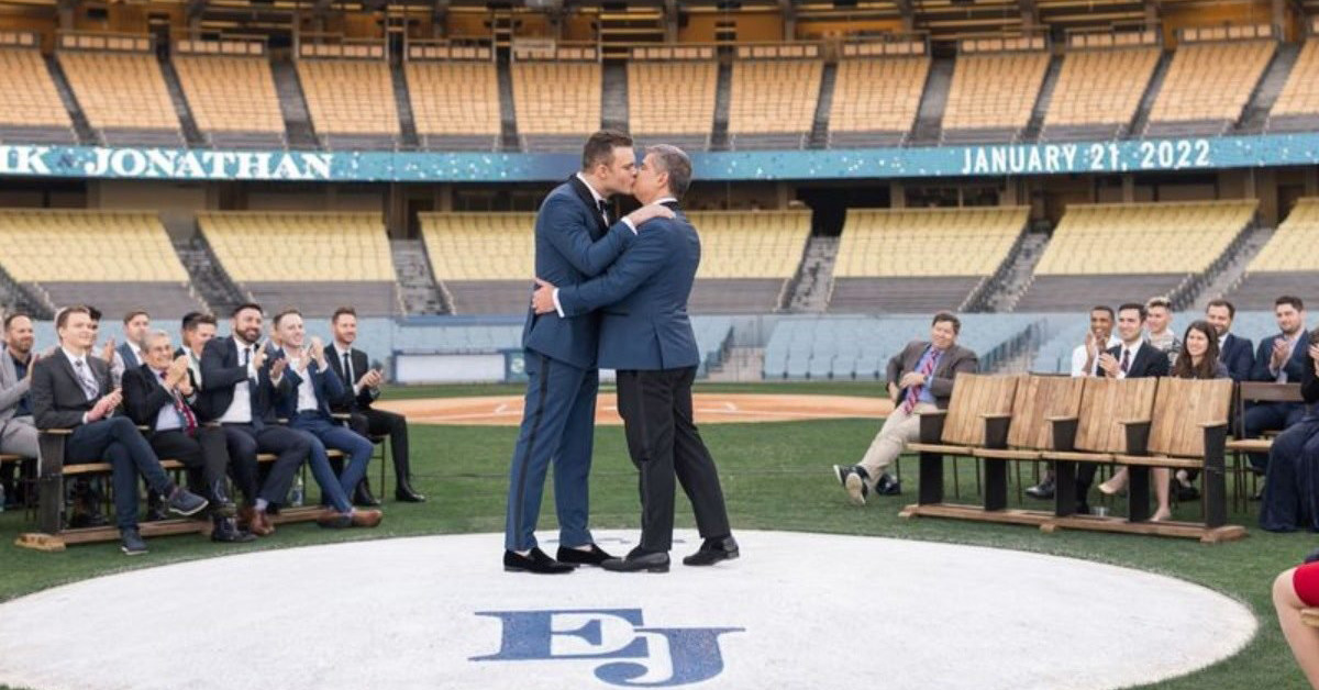 ¡Viva el amor! La boda gay en el Dodger Stadium de ejecutivo del equipo