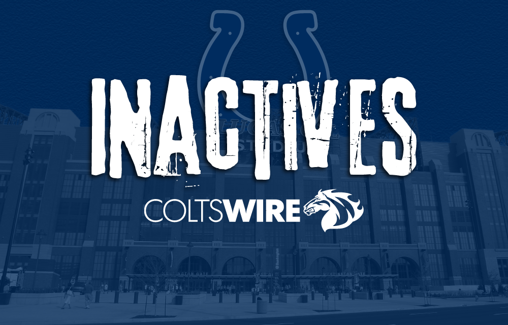 Colts vs. Jaguars: Inactive players for Week 18