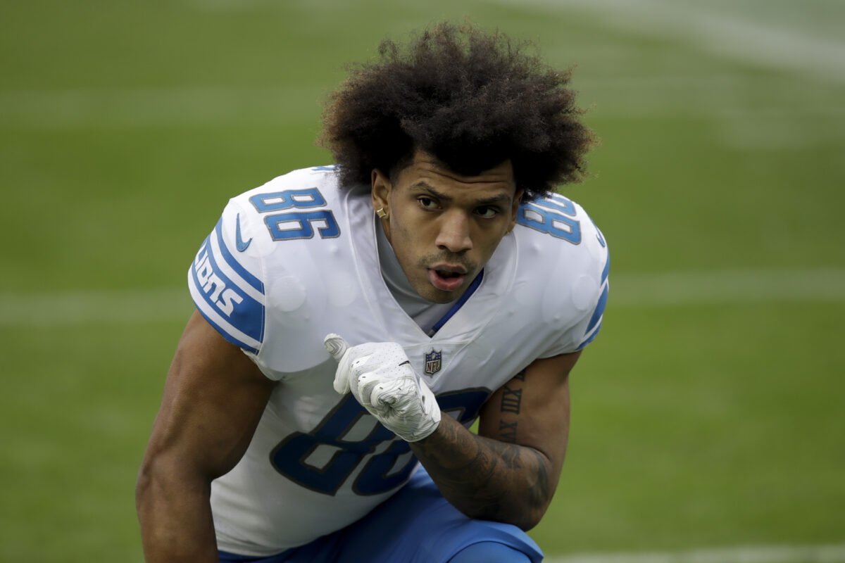 Lions place injured TE Hunter Bryant on reserve/COVID-19 list