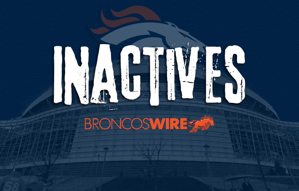 Broncos inactives: 12 players out vs. Chargers with COVID-19