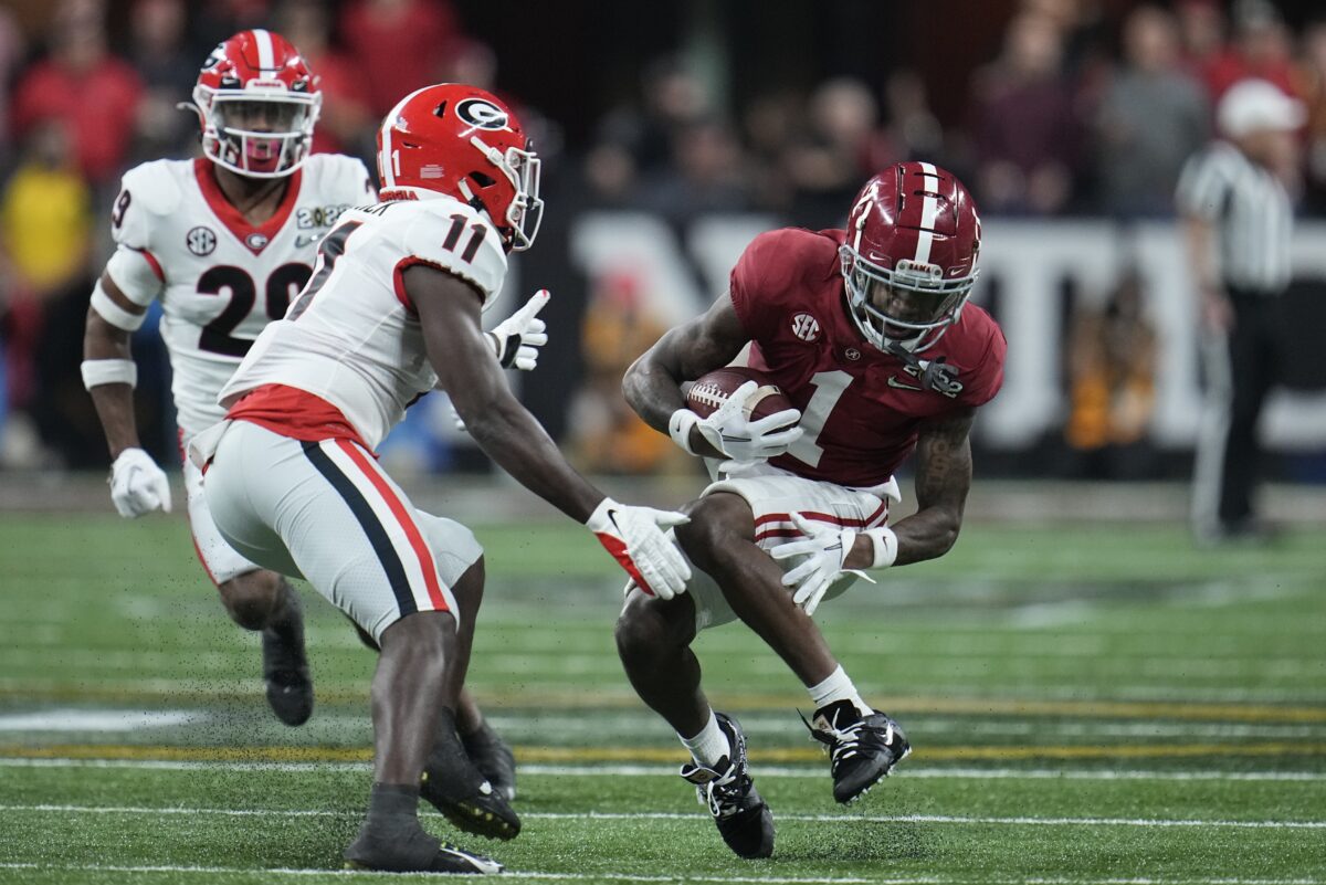 Alabama WR Jameson Williams suffered torn ACL in national title game