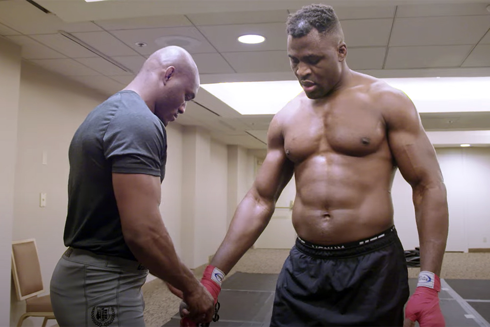 UFC 270 ‘Embedded,’ No. 5: Fellow champ Kamaru Usman helps prep Francis Ngannou