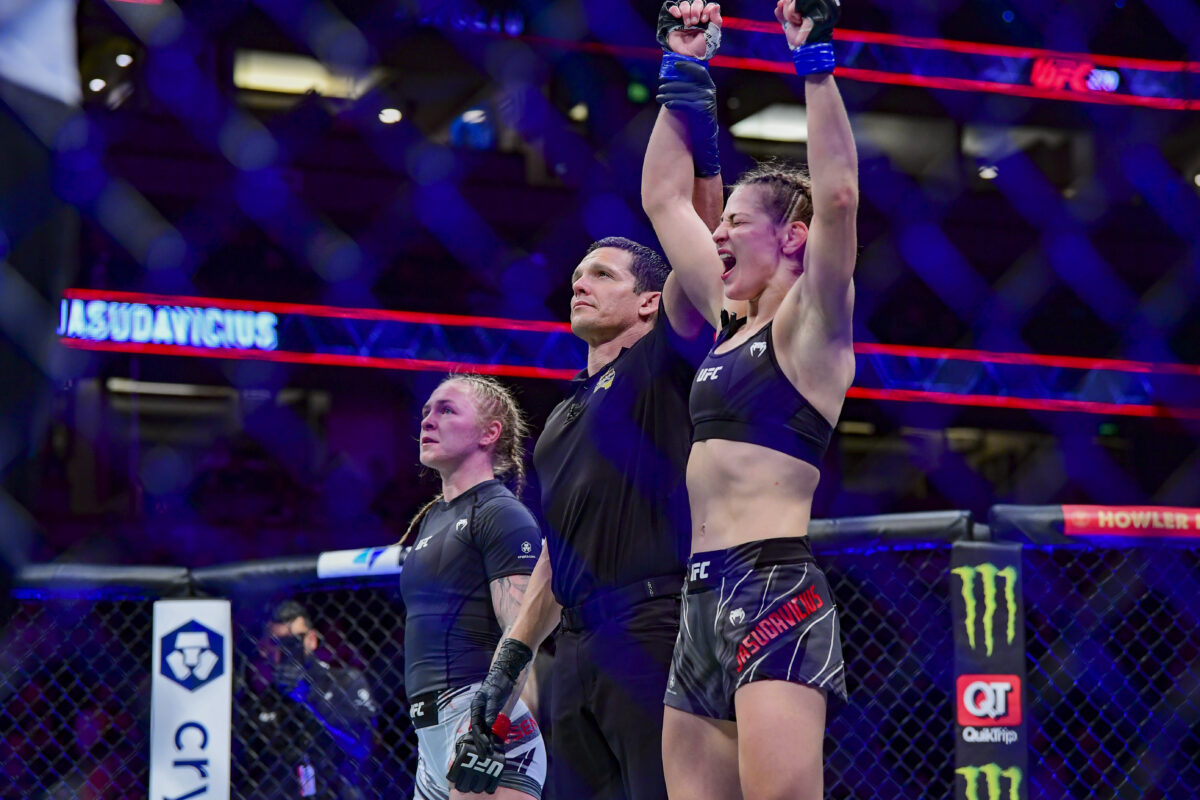 Jasmine Jasudavicius didn’t want to waste debut at UFC 270, so fought smart and got win