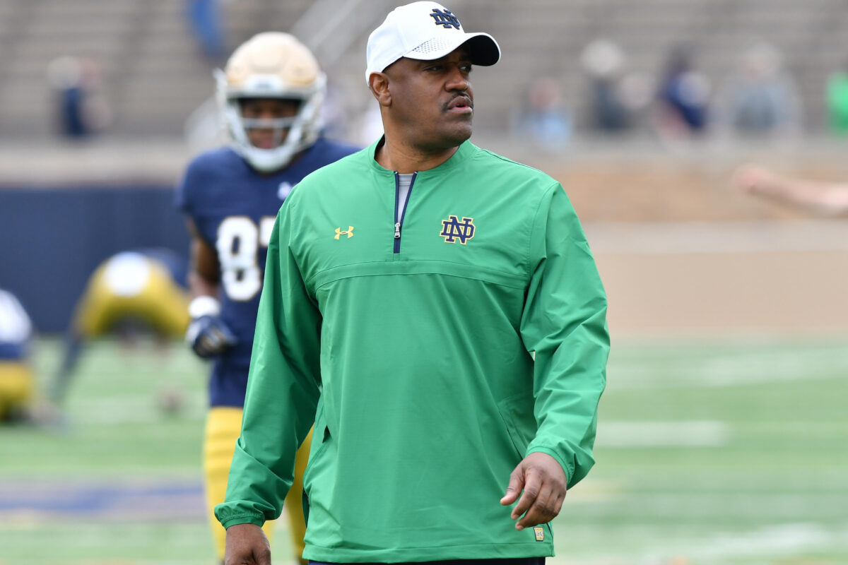 Notre Dame parting ways with wide receivers coach