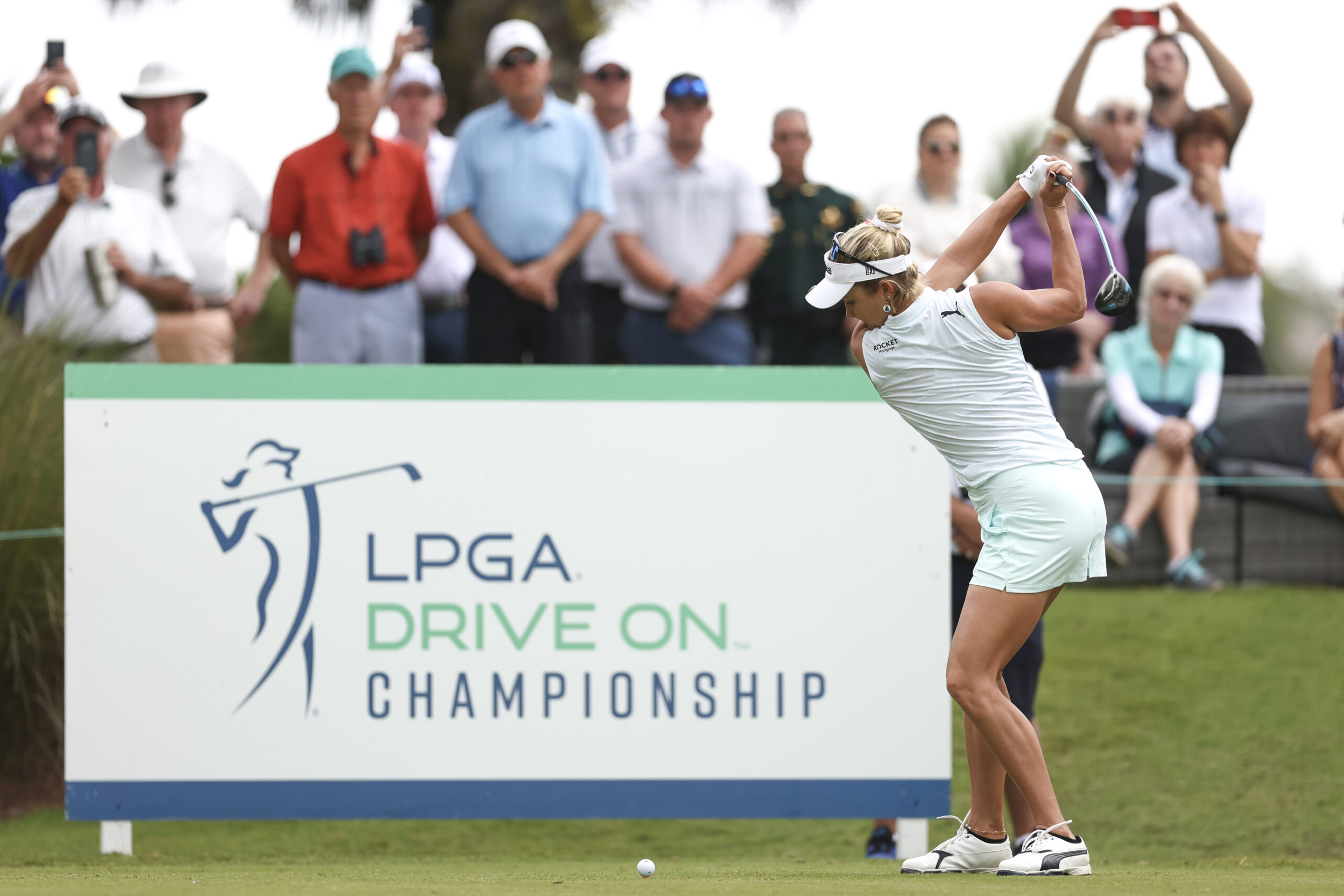 Lexi Thompson plays through pulled back muscle to finish second at LPGA Drive On Championship