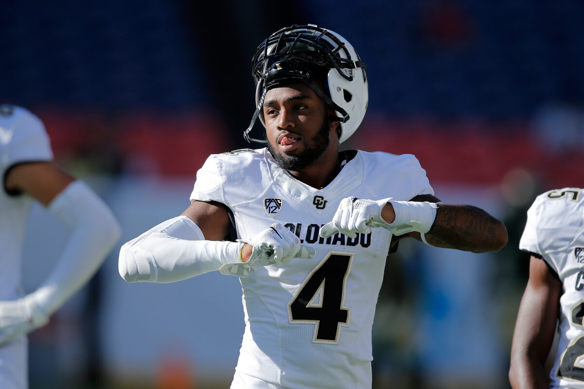 Chidobe Awuzie and Josh Tupou repping CU Buffs in Super Bowl LVI