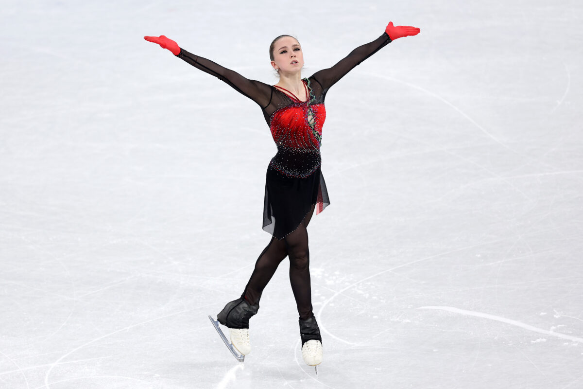 At 15 years old, figure skater Kamila Valieva made history with first, incredible quad … and then a second one