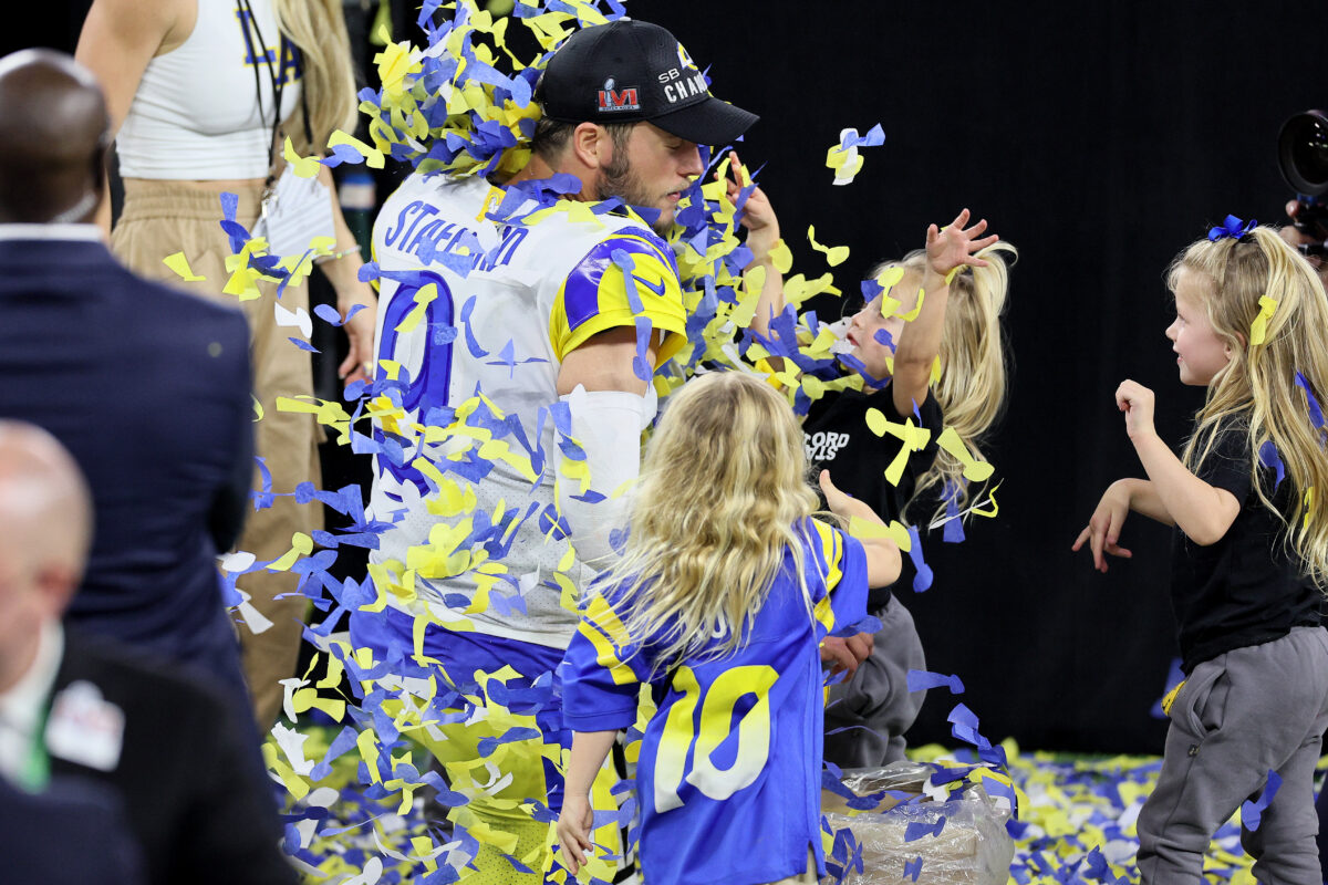 Matt Stafford shared the sweetest moment with his daughters after winning the Super Bowl