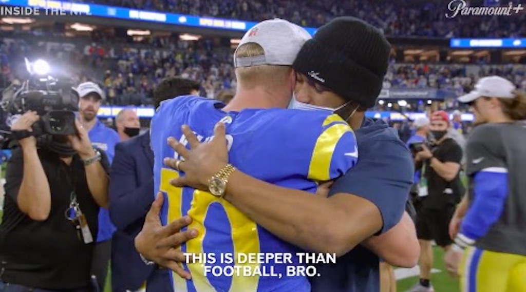 Cooper Kupp and an injured Robert Woods shared an incredible moment after NFC title game