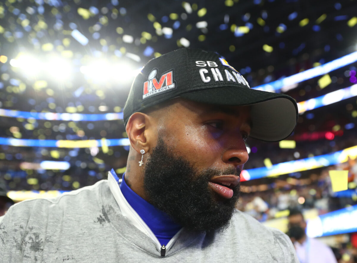 Odell Beckham Jr. cried tears of joy after winning his first Super Bowl ring and fans were thrilled