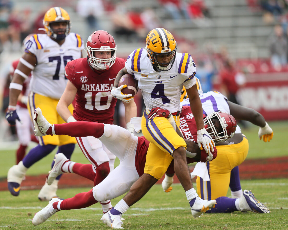Running back John Emery back with LSU heading into spring camp