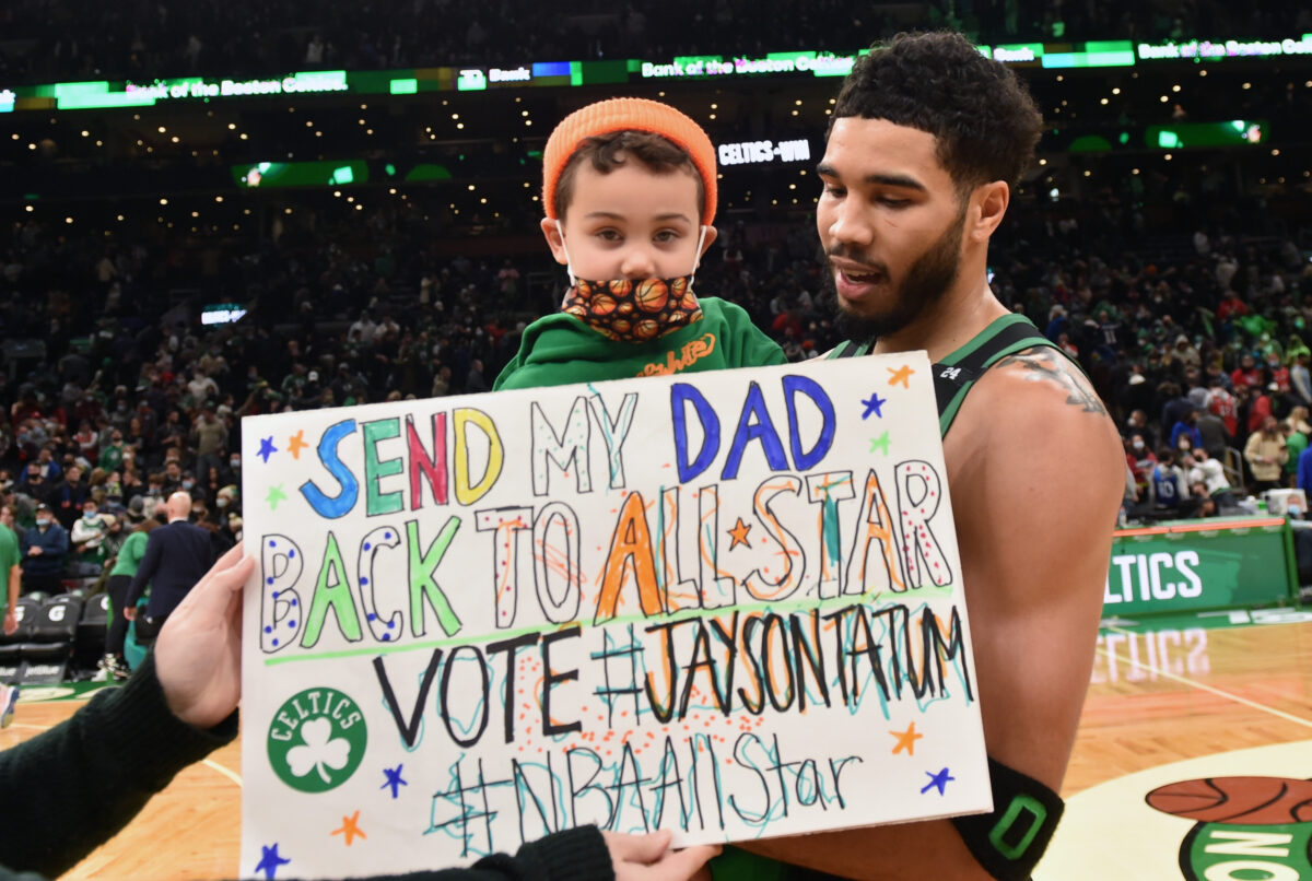 WATCH: Celtics star Jayson Tatum talks on his son Deuce’s popularity, parenting in the NBA
