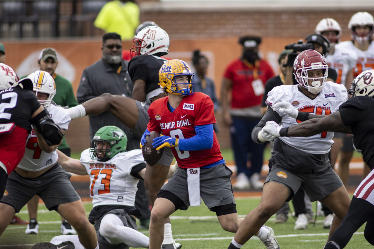 Senior Bowl Day 1 practice notebook from Feb. 1