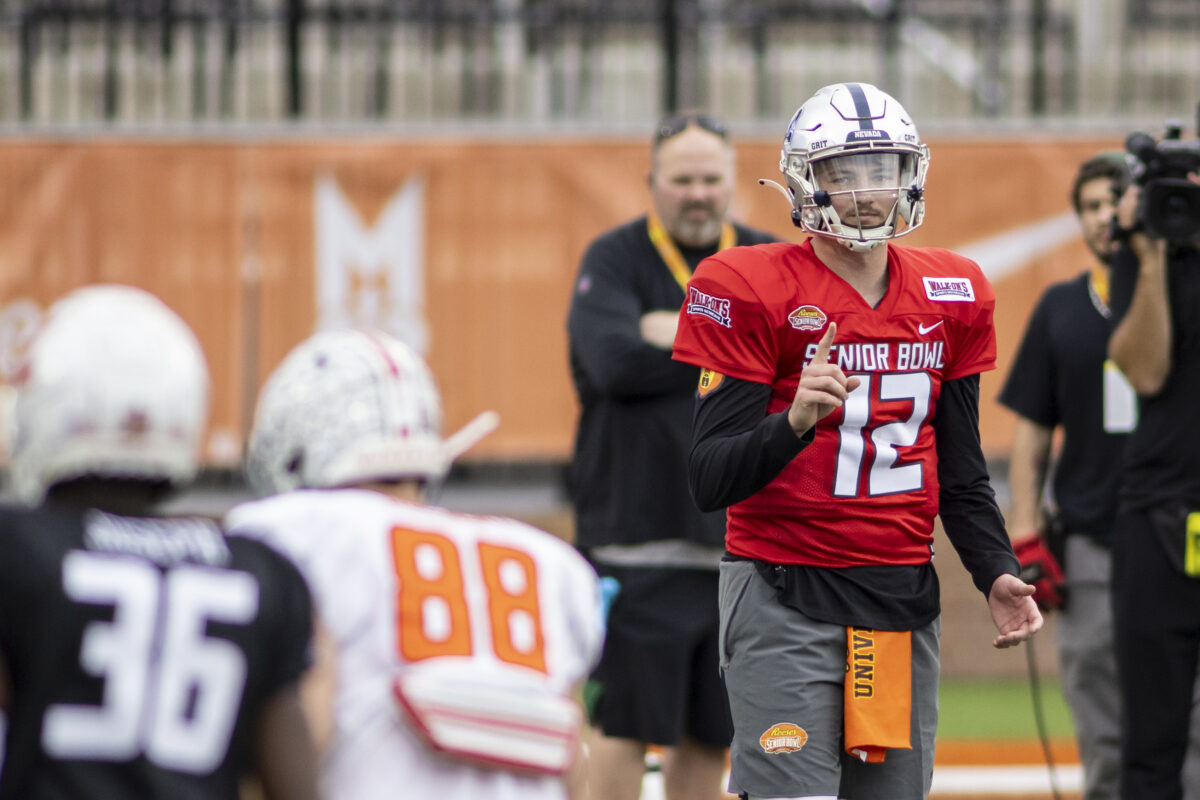 Nevada QB Carson Strong met with Saints at Senior Bowl