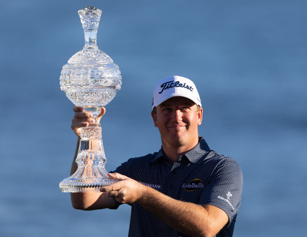 Tom Hoge won at Pebble Beach, negating a furious rally from Jordan Spieth