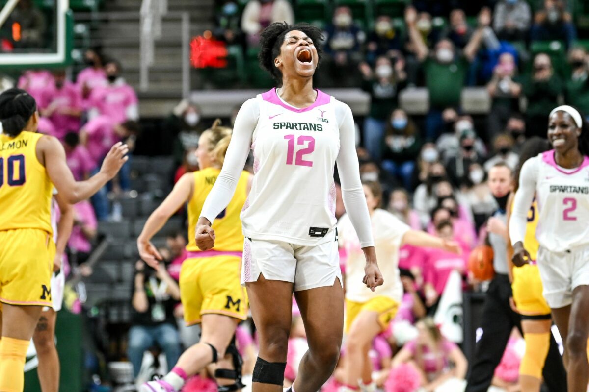 Michigan State women’s basketball upsets top 10 Michigan on Thursday