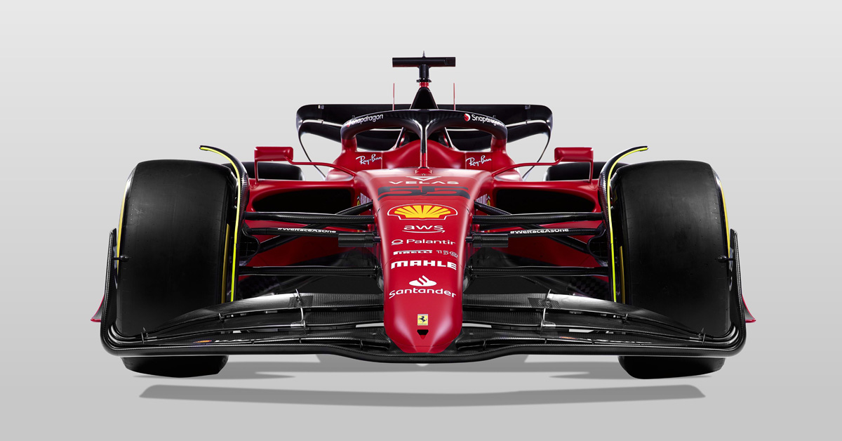 Ferrari presenta su F1-75 y luce muy poderoso