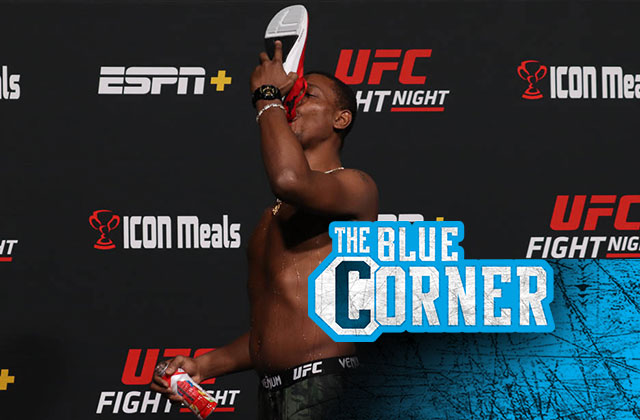 Jamahal Hill rehydrated with a shoey after making weight for UFC Fight Night 201