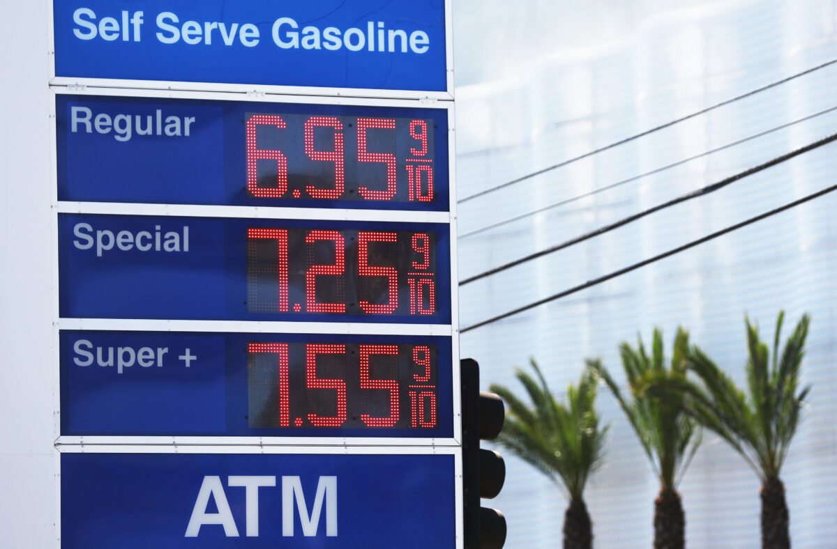 The average gas price in each of the 50 states
