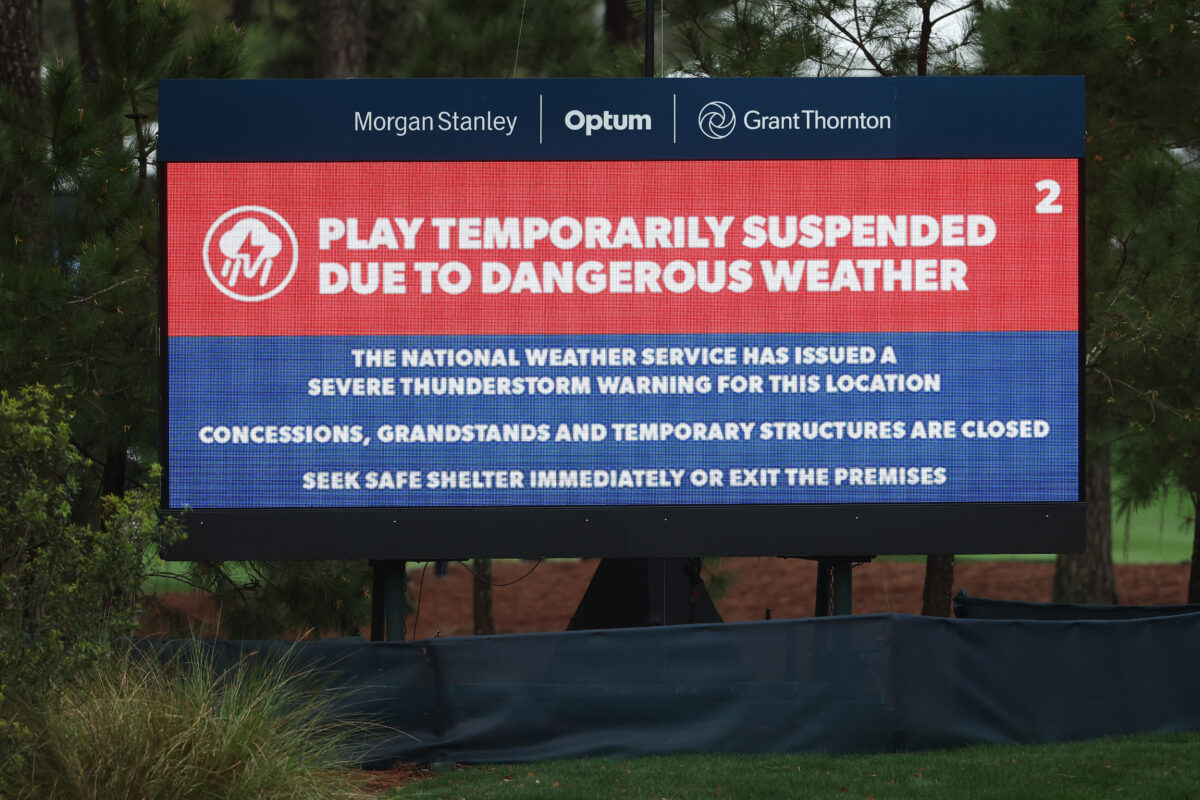Dangerous weather delays first round of 2022 Players Championship for second time on Thursday