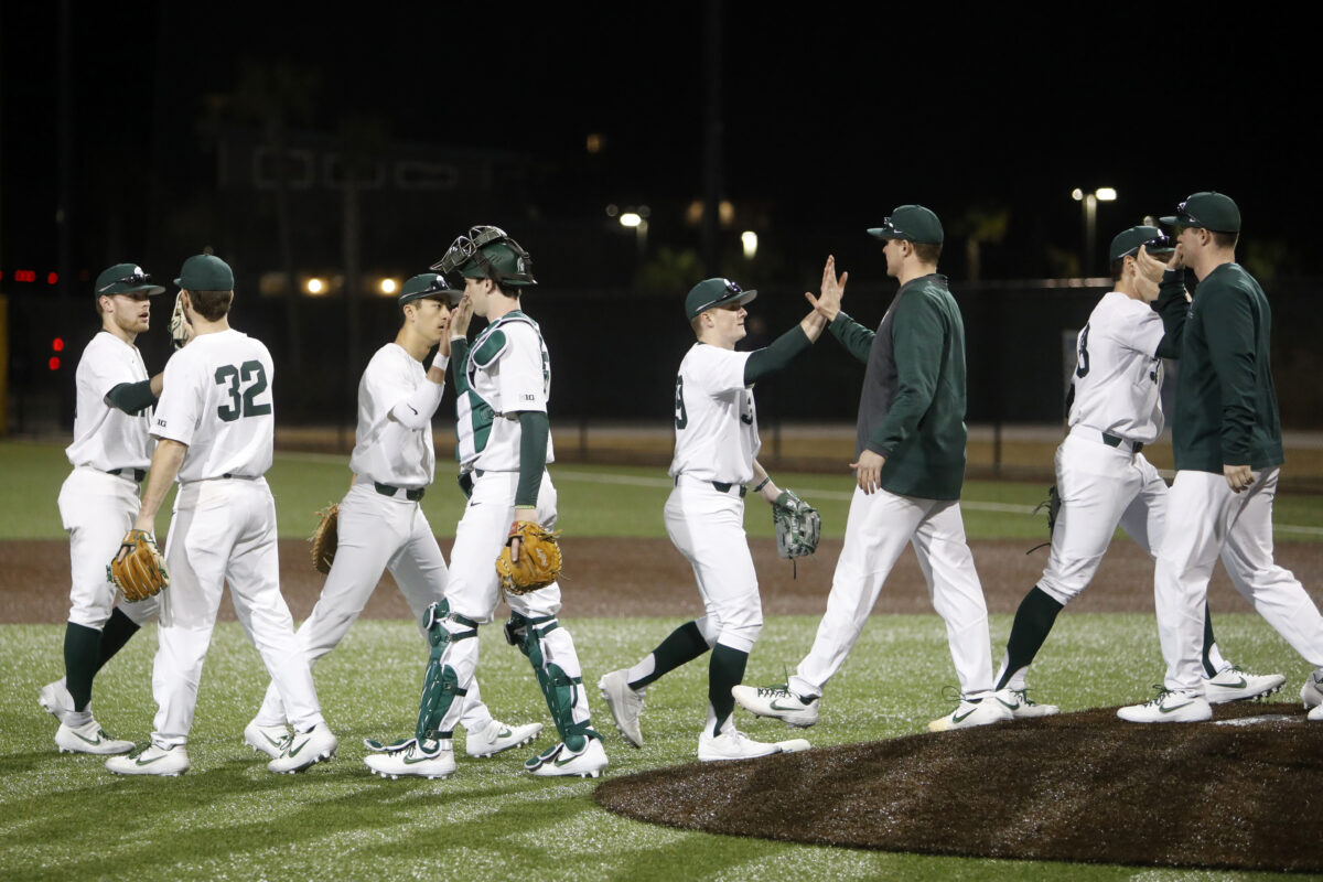 Michigan State baseball hits walk off home-run against Houston Baptist