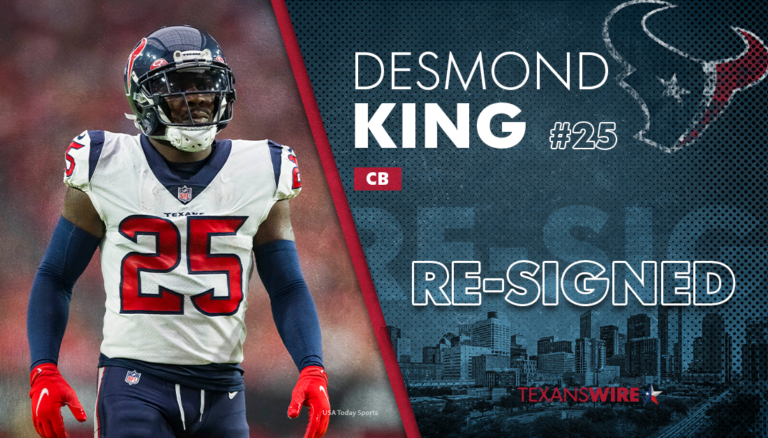 Texans re-sign cornerback Desmond King
