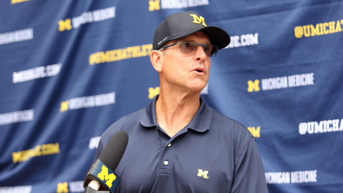 Everything Jim Harbaugh said about Michigan football in his spring ball press conference