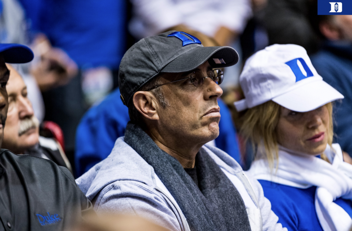 Jerry Seinfeld was at Coach K’s last Duke home game and college hoops fans had jokes