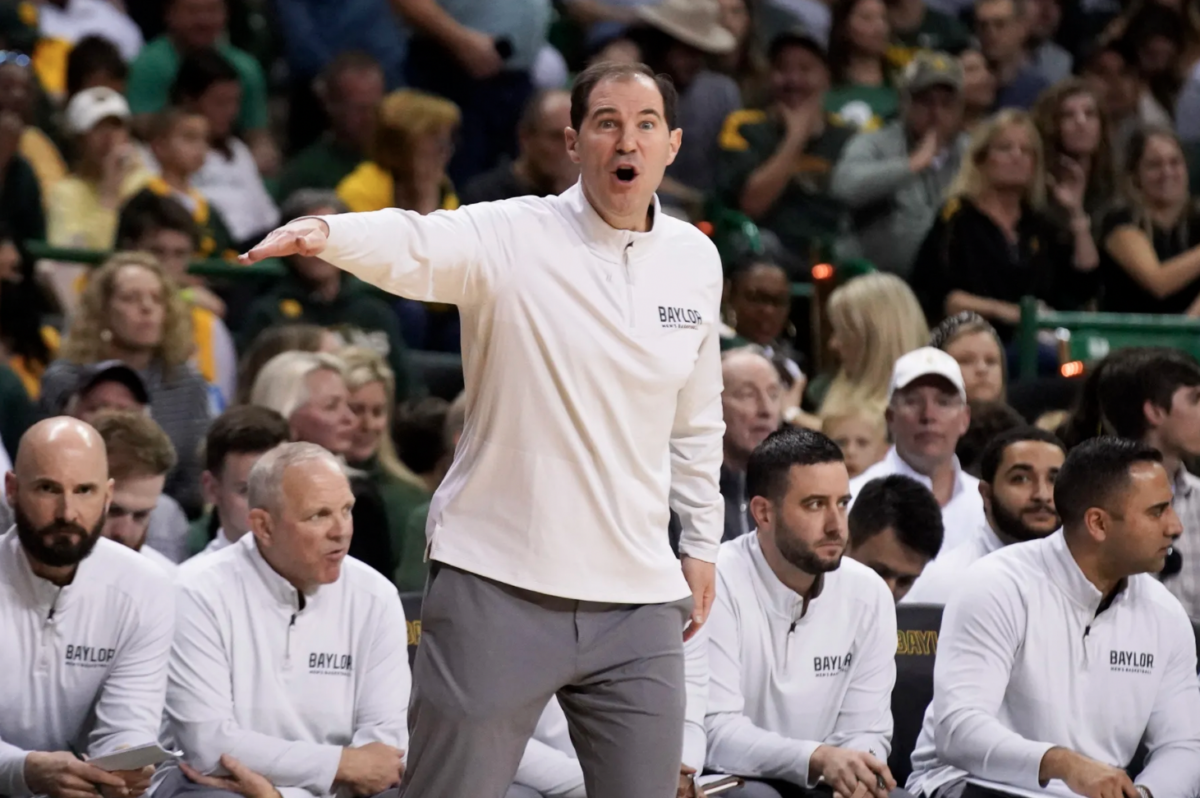 Baylor coach Scott Drew is all of us covering his eyes on UNC’s potential game-winner