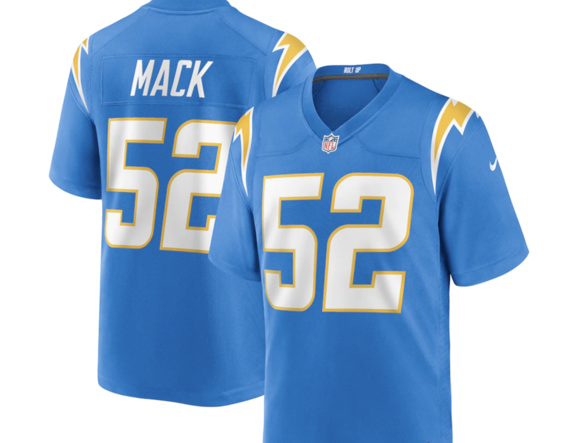 Khalil Mack Chargers jersey, get your official Los Angeles Chargers gear now
