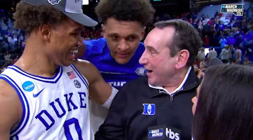 Duke’s Paolo Banchero made Mike Krzyzewski blush during his postgame interview and hoops fans loved it