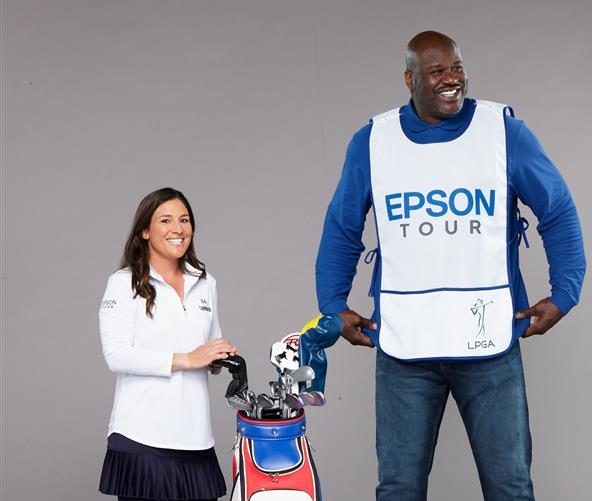 Shaquille O’Neal teams up with pro mom Rachel Rohanna to help promote Epson’s title sponsorship of LPGA qualifying tour
