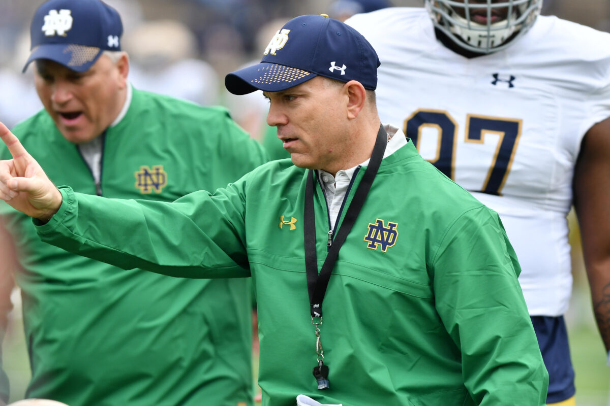 Watch: Notre Dame strength coach Matt Balis says why he’s staying