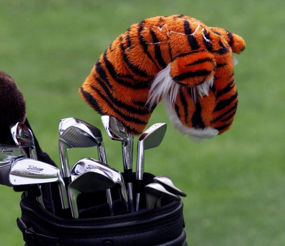 Golf clubs Tiger Woods used to win ‘Tiger Slam’ are up for auction and they might fetch $1 million
