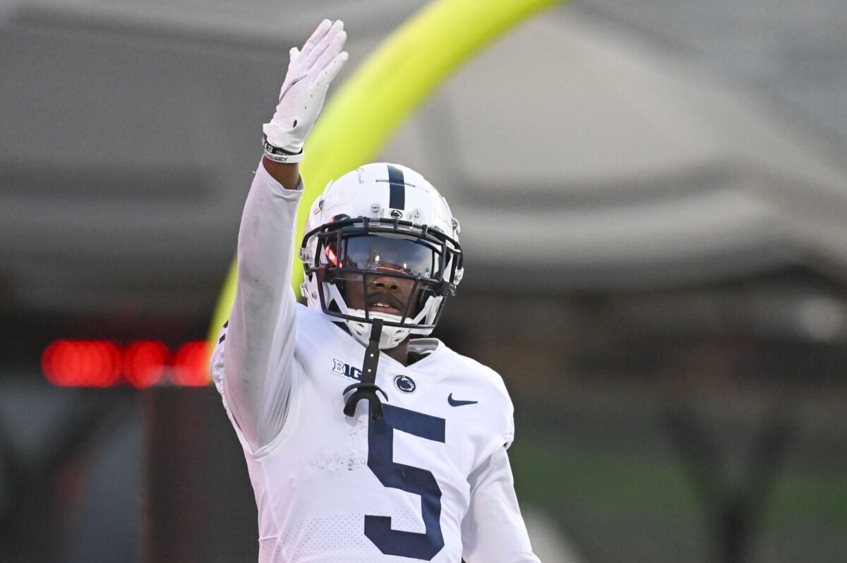 LOOK: Jahan Dotson stops by Penn State’s first spring football practice