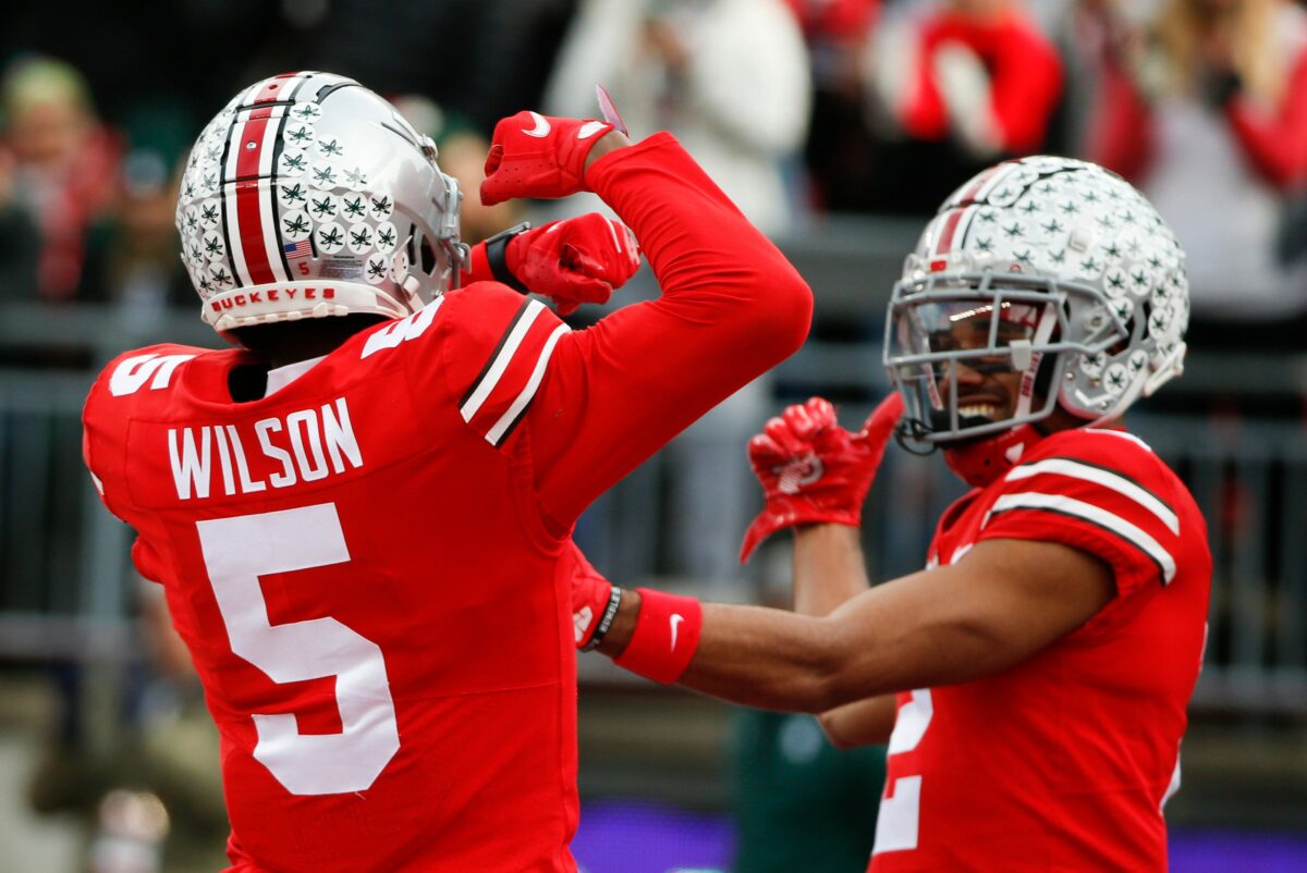 Ohio State receivers Garrett Wilson, Chris Olave just second pair of teammates to run sub 4.4 time at NFL Combine