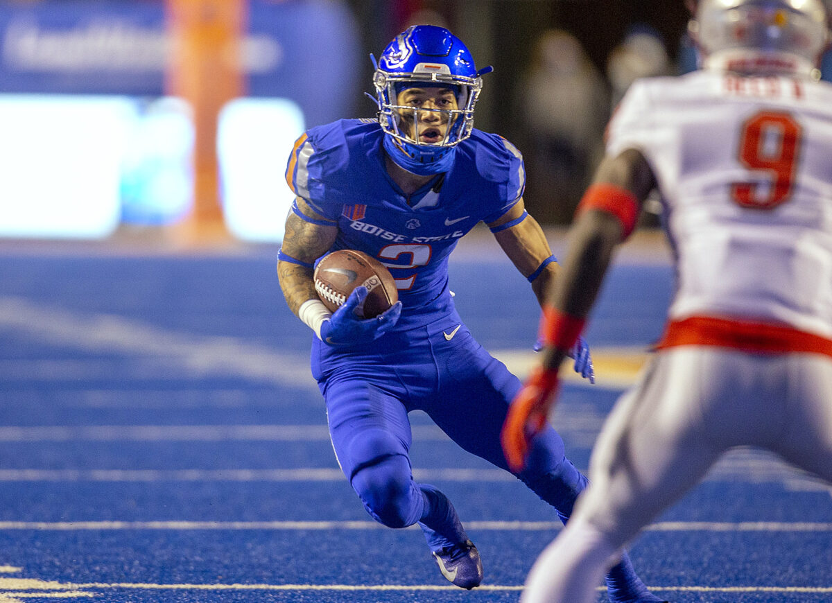 Jags 1 of 2 teams to send WRs coaches to Boise State’s pro day as Khalil Shakir worked out